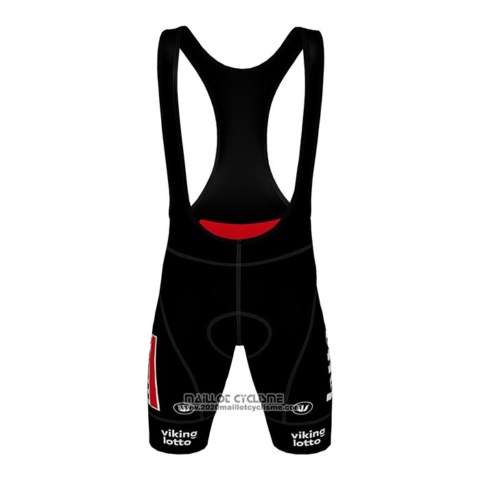 2022 Maillot Cyclisme Lotto Soudal Noir Rouge Manches Courtes et Cuissard